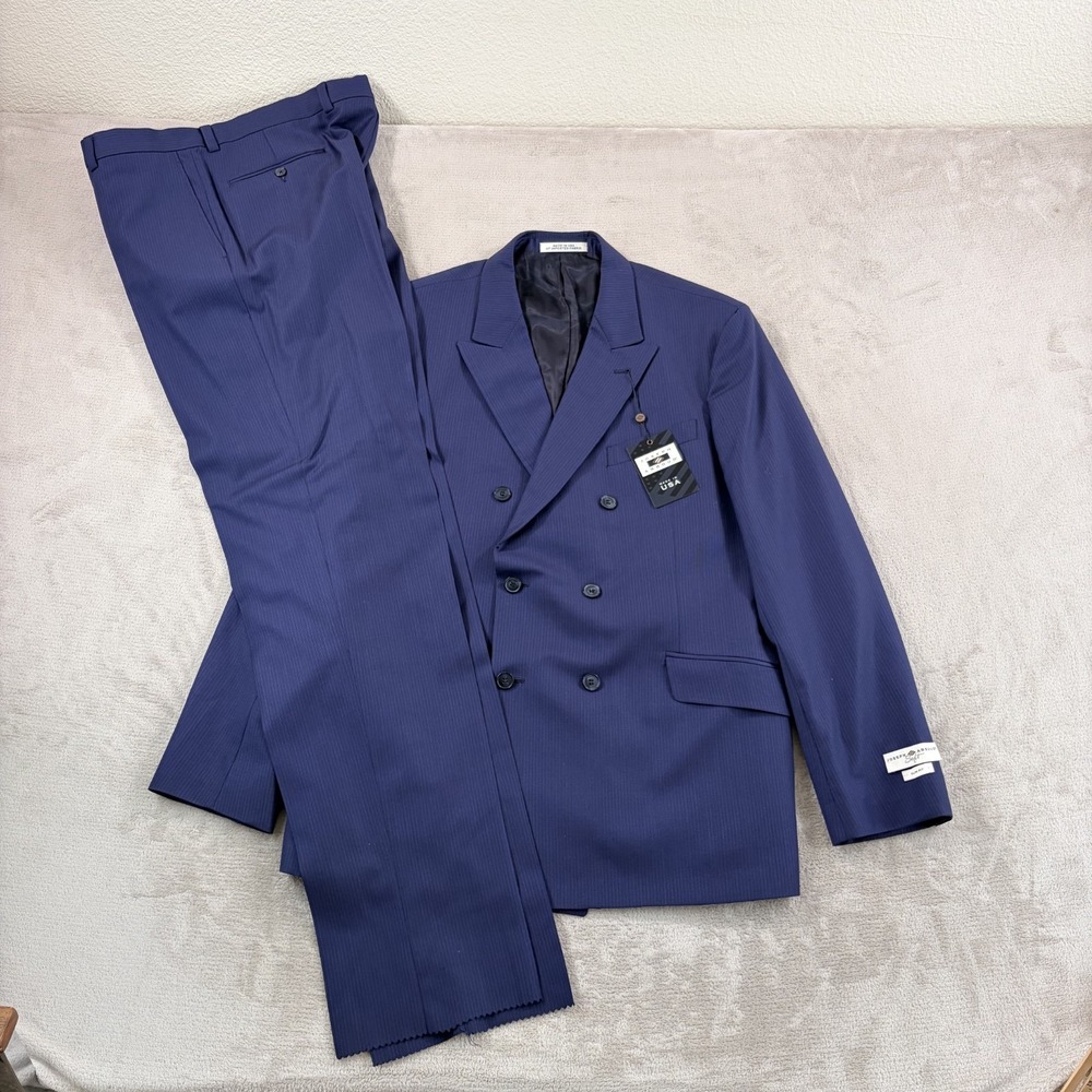Joseph Abboud‎ Soft Drago Lanificio Double Breasted Suit 44R Pants 38W NWT $695